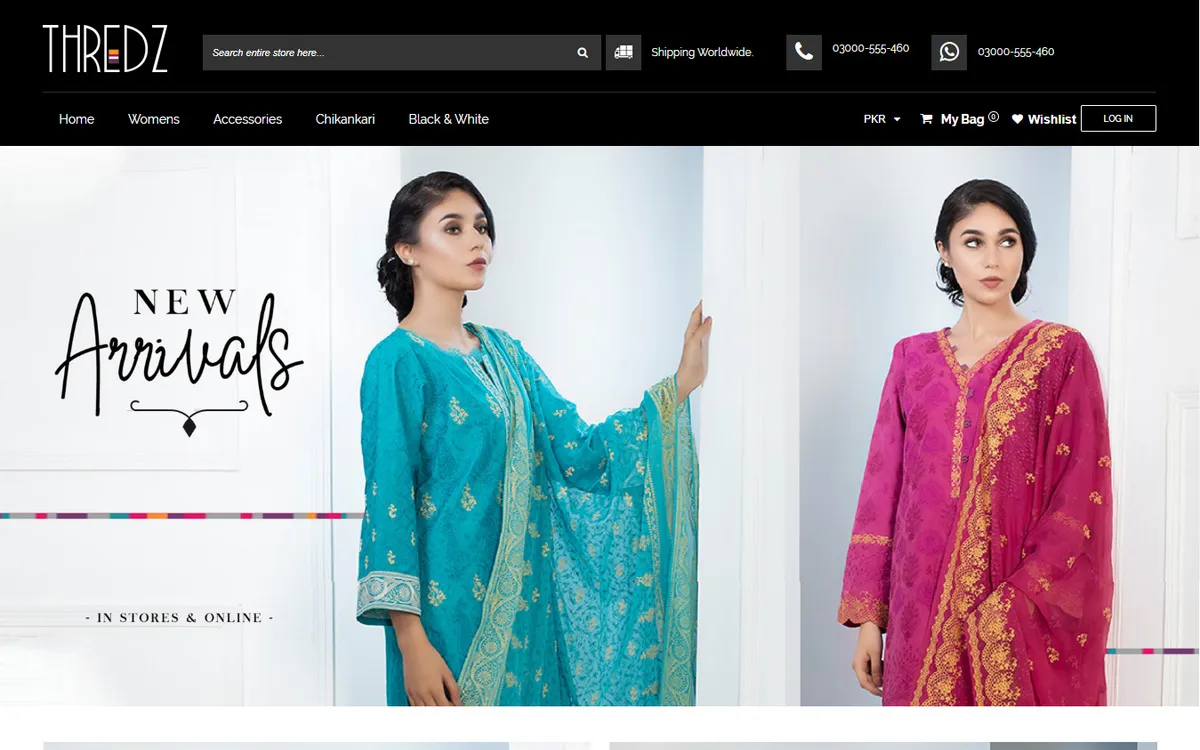 Thredz Online website designed and developed by AHL Technologies (Lahore, Pakistan)