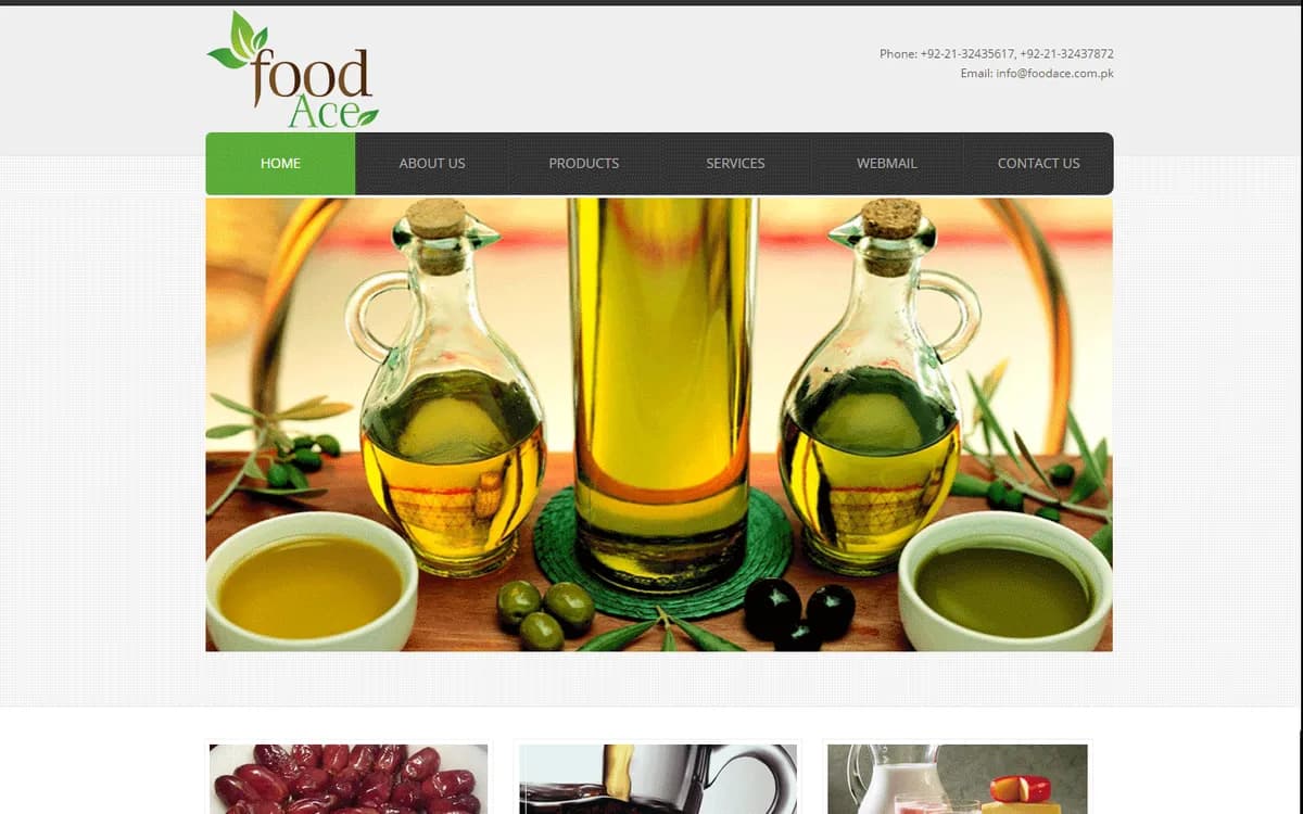 Food Ace website designed and developed by AHL Technologies (Karachi, Pakistan)