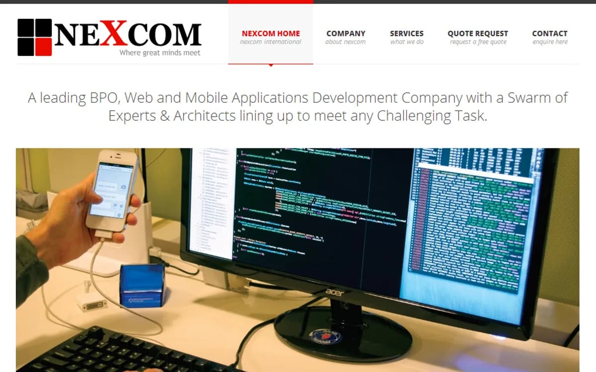 Nexcom website designed and developed by AHL Technologies (Karachi, Pakistan)