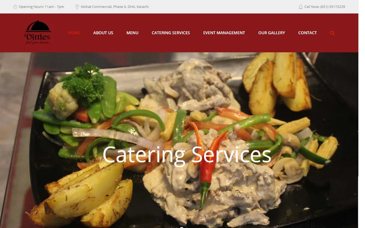 Vittles website designed and developed by AHL Technologies (Karachi, Pakistan)